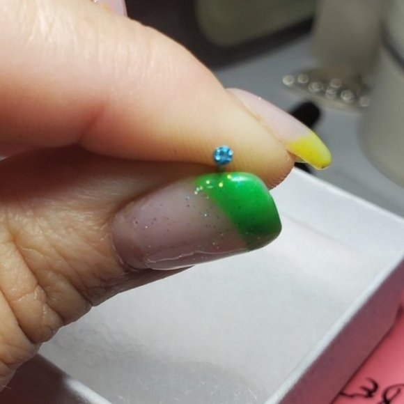 New 10 Crystal Micro Minimalist Tiny Nose Studs - Picture 12 of 16